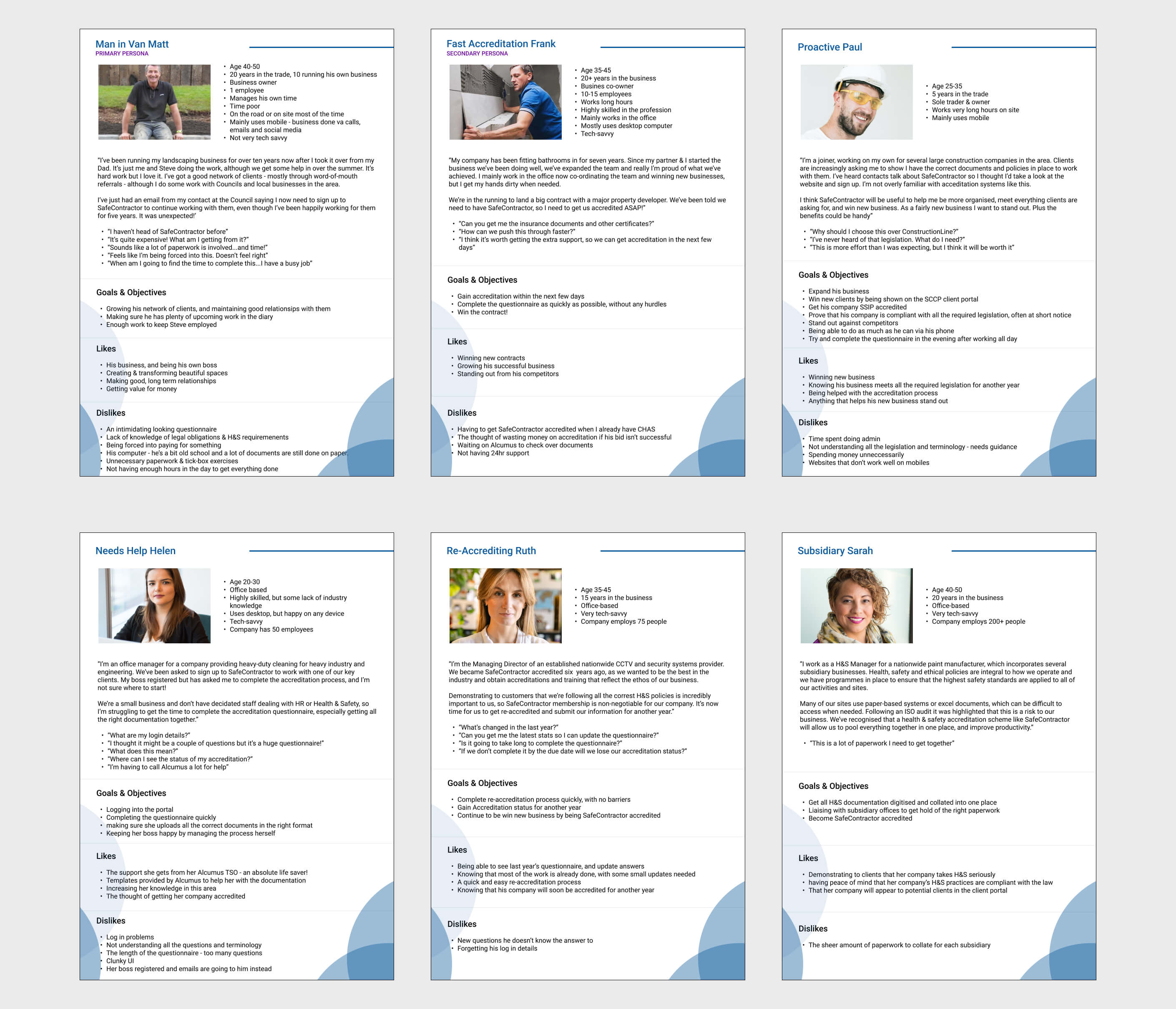 New contractor personas