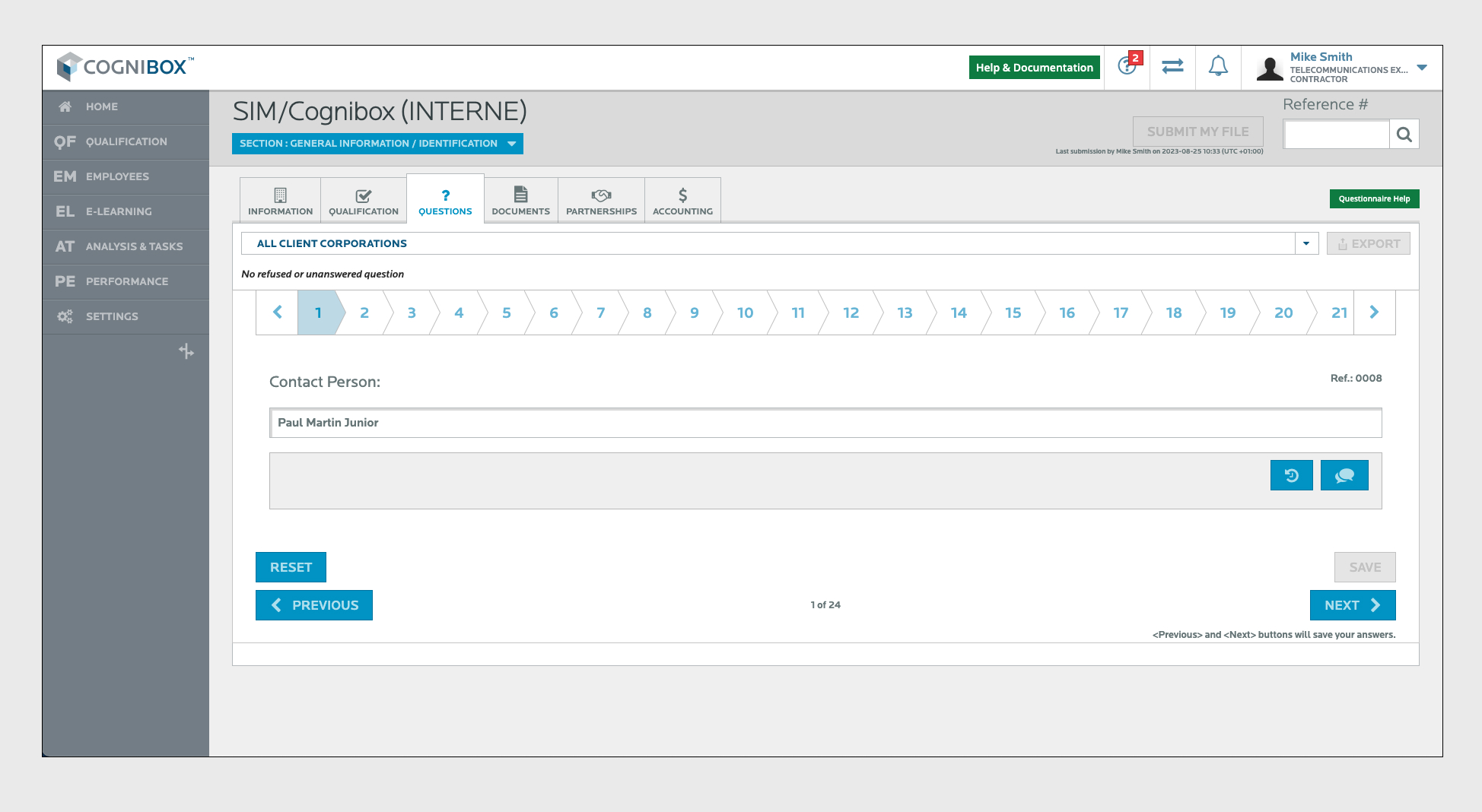 Current questionnaire
